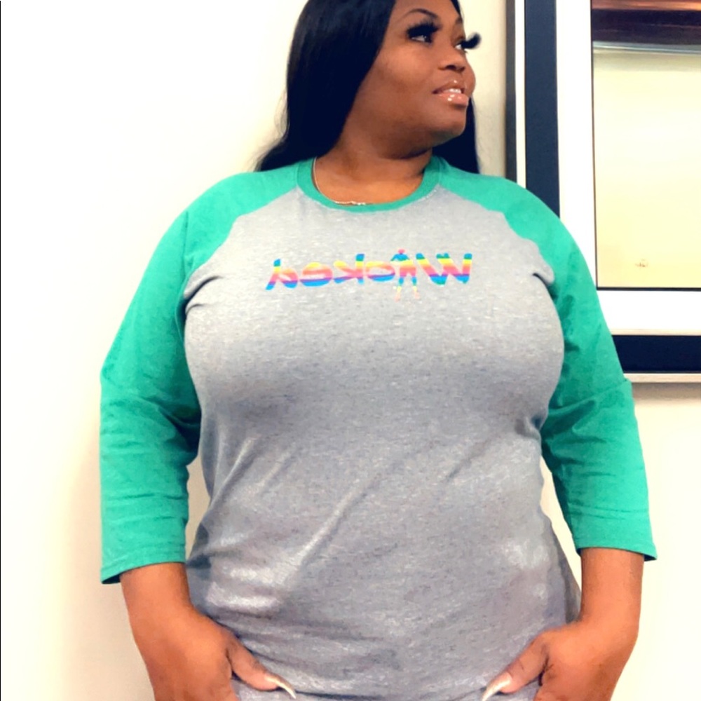 Wicked Body Framez 3/4 Sleeve Baseball Jersey Tee